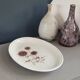 Ceramic serving dish with thistle pattern Sarreguemines