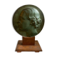 Patinated plaster profile medallion sculpture