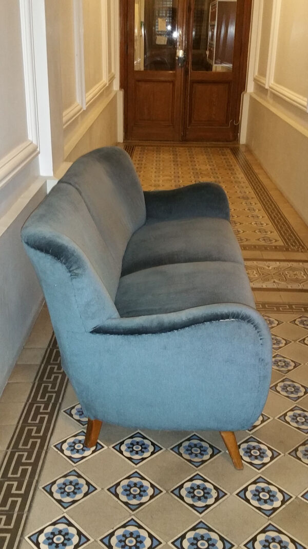Canapé sofa 3 places années 50/60 danois sculptural