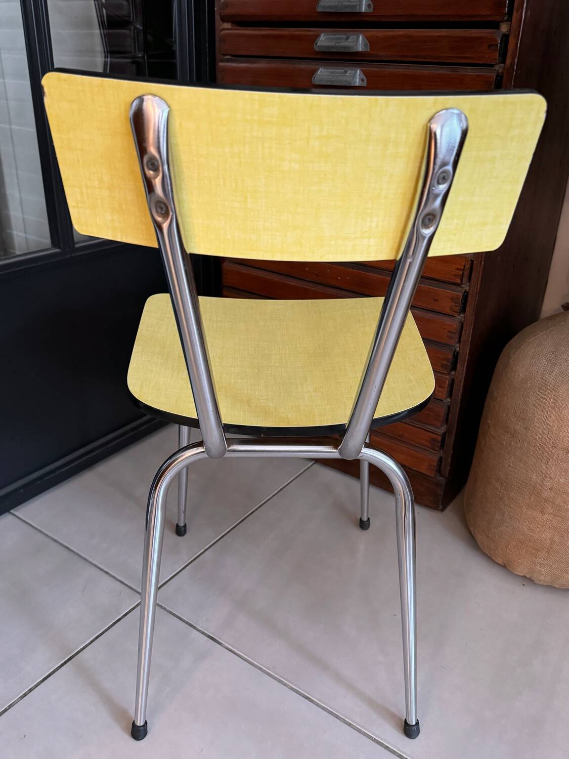 Vintage Yellow Formica Chair