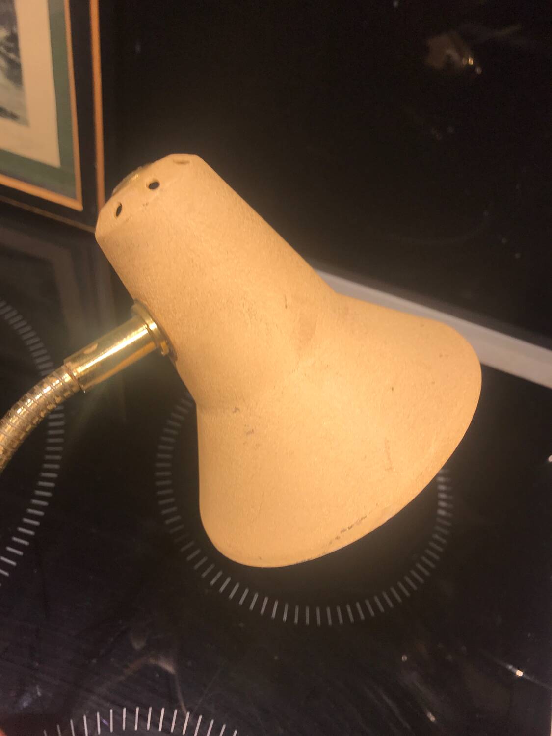 Small metal desk lamp from the 50s