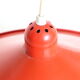 Suspension in red industrial enamelled metal, vintage