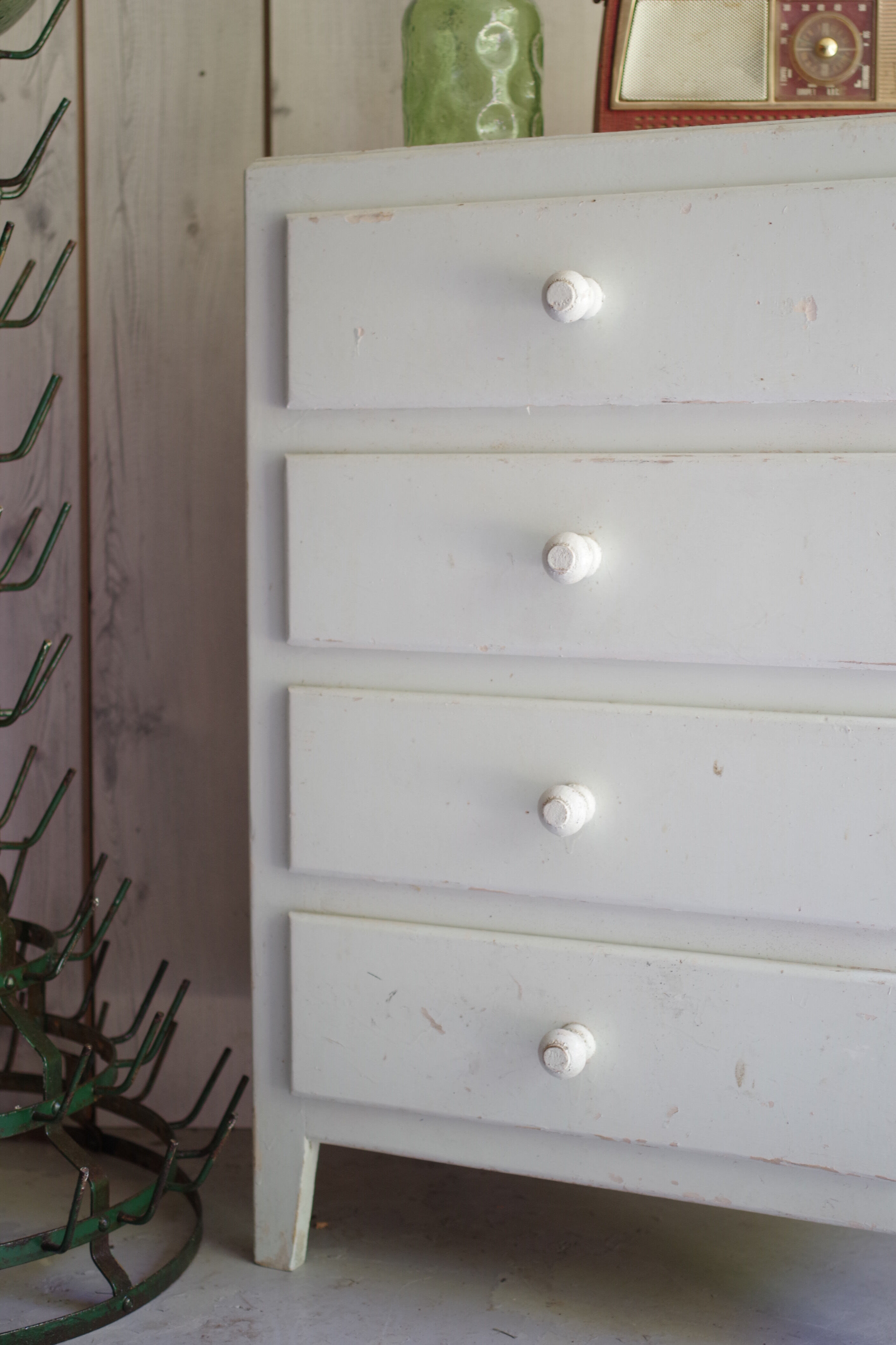 Chest of drawers small format light blue years 50-vintage chest-child storage
