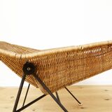Mid-Century Rattan Lounge Chair