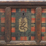 Antique Folk Art Painted bridal chest 1790