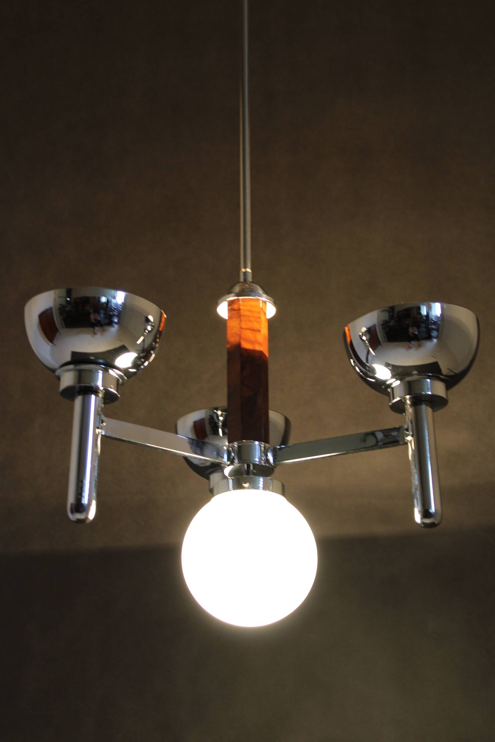 1930s Art Deco Chandelier, Czechoslovakia