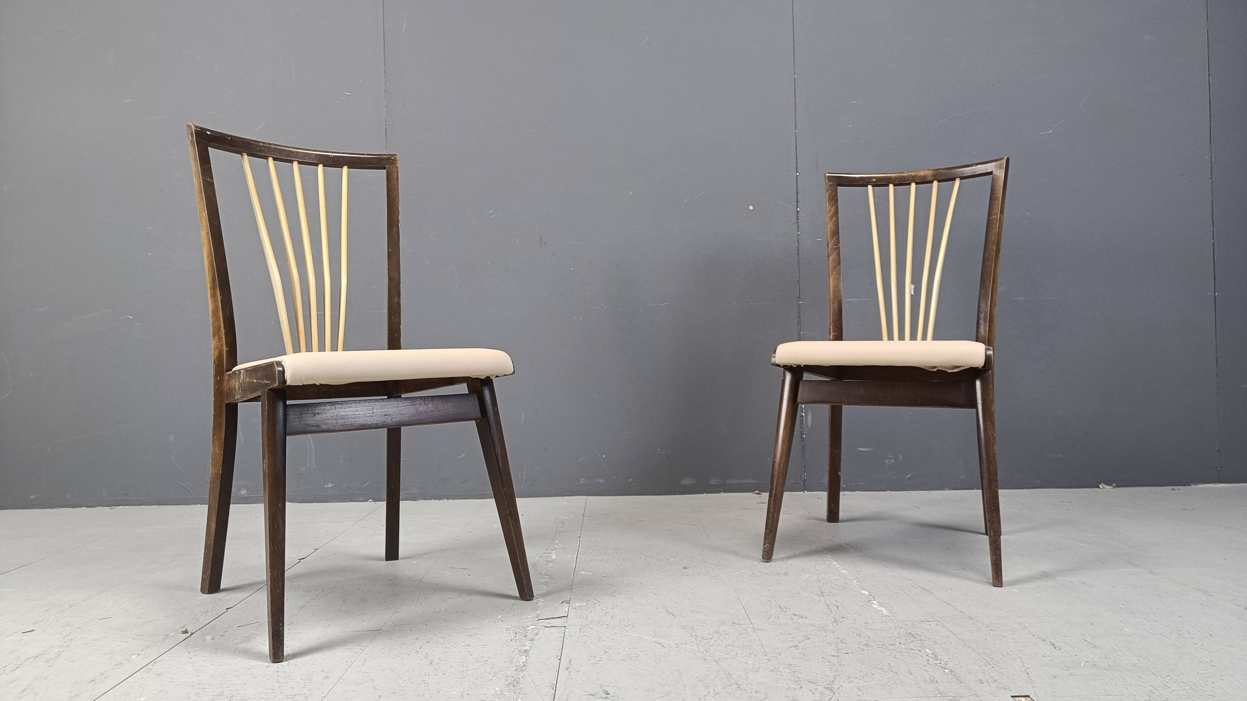 Mid century italian dining chairs, 1950s