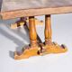 Old farmhouse dining table, 2 benches, 2 chairs