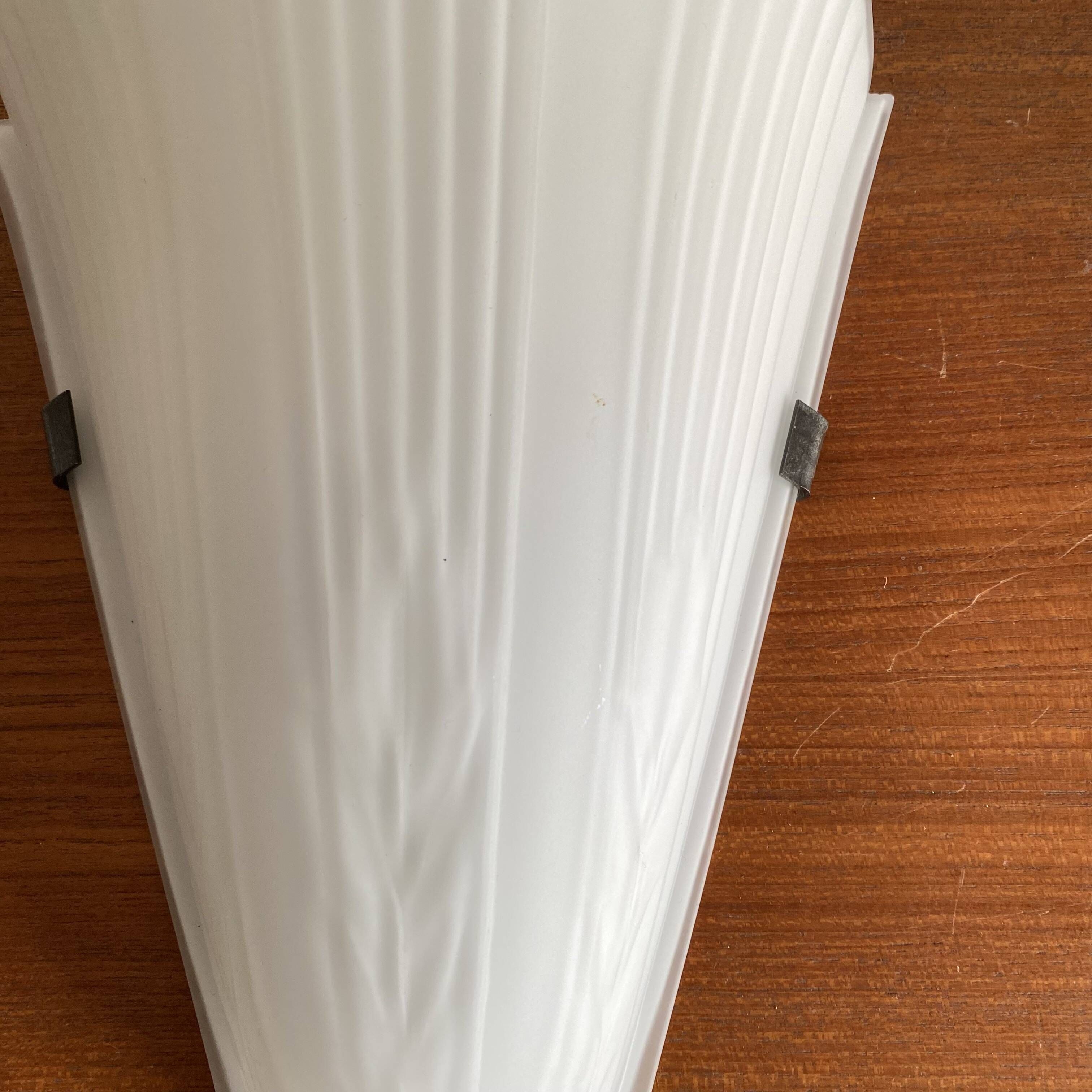Pair of antique white glass wall lights vintage decoration
