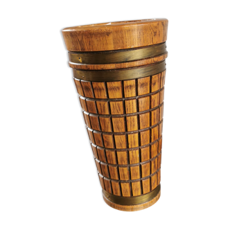 Vintage wooden umbrella stand, '70s