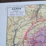 Old map of the Alps from 1928