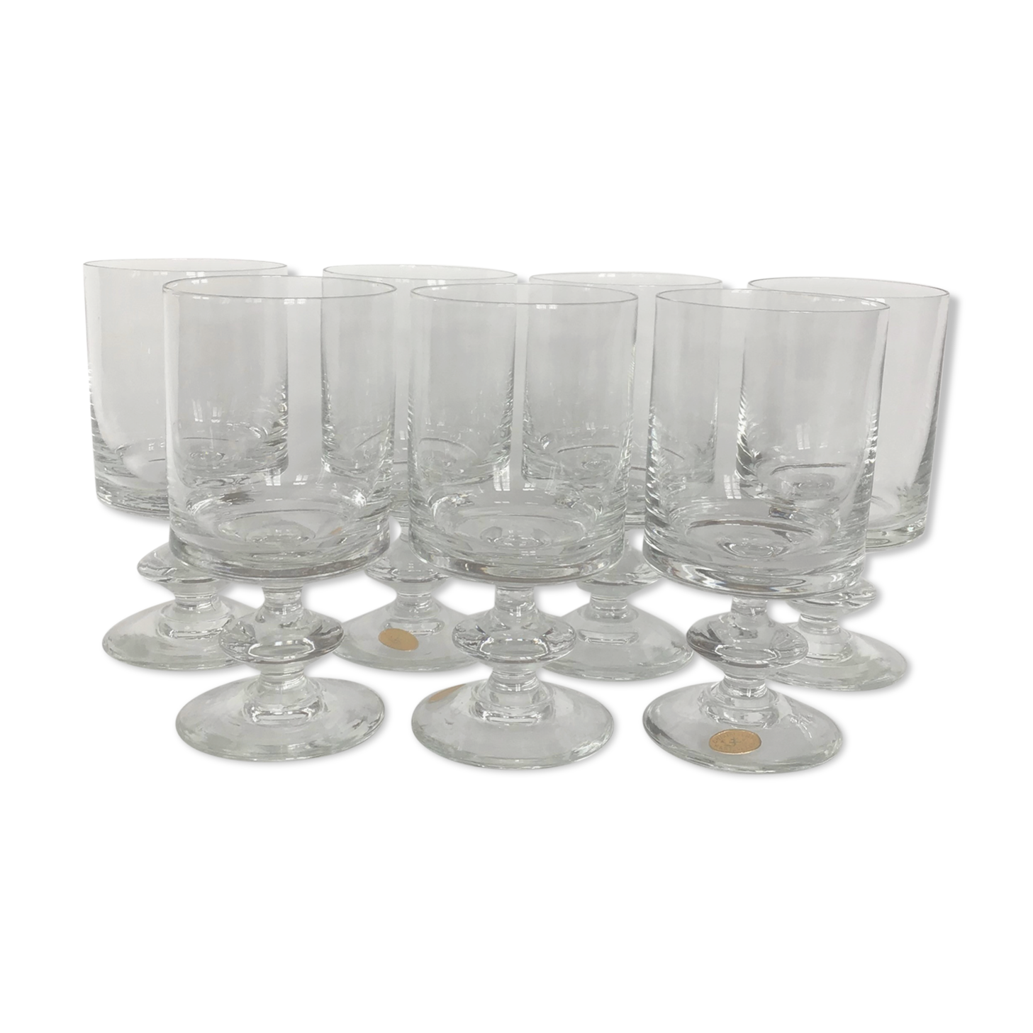 7 Lorraine crystal glasses