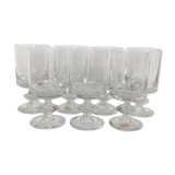 7 Lorraine crystal glasses