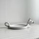 White porcelain cheese dish with handle and cow's head