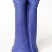Vase soliflore en céramique bleue, Aage Würtz Danemark, années 60