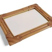 Miroir en bambou et rotin des années 1960 dans le style de la Côte d'Azur