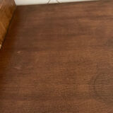 Buffet with 4 sliding doors, vintage wood and Formica