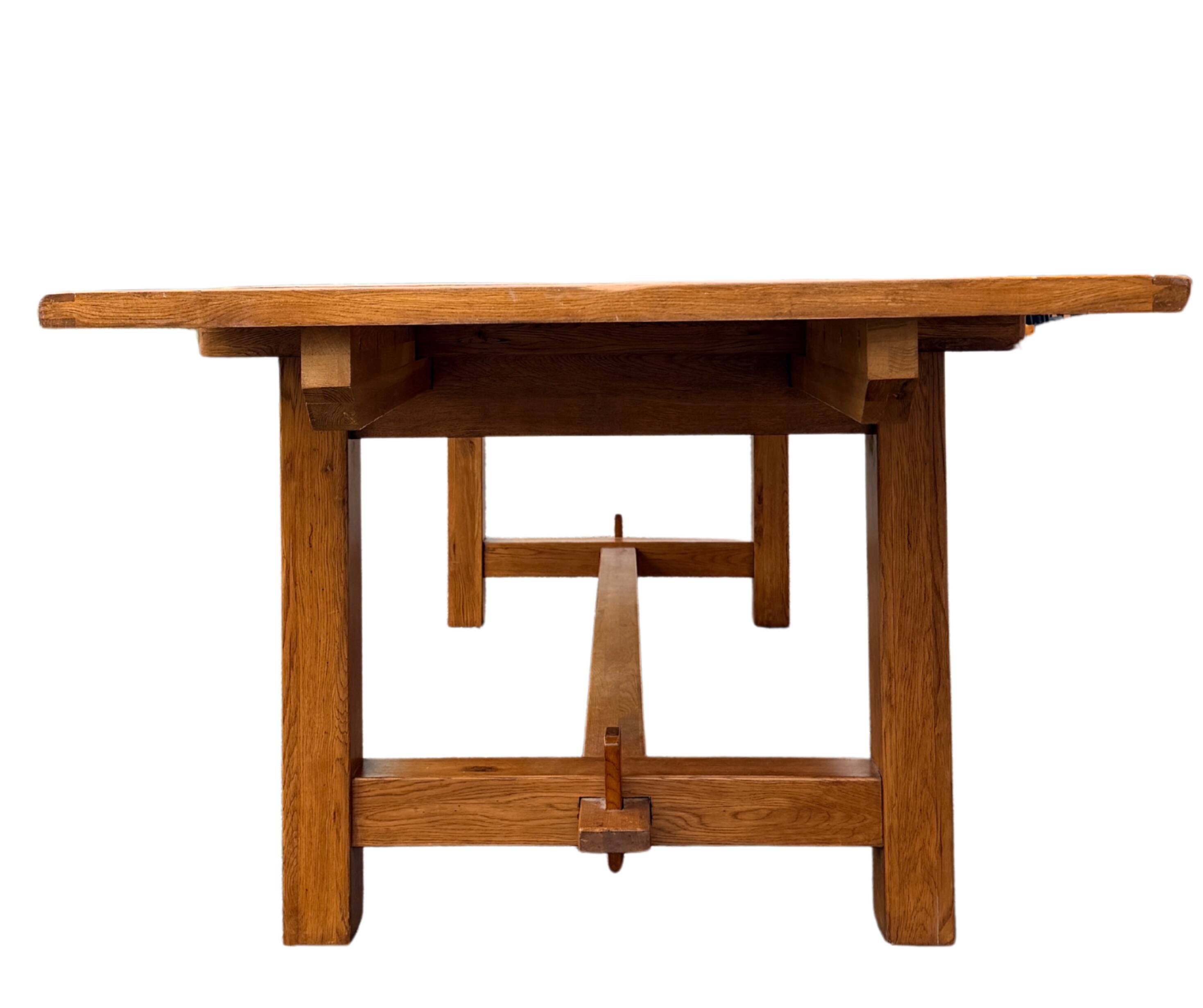 Solid wood farmhouse table