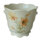 Cache pot in earthenware tiger lily St Michael England