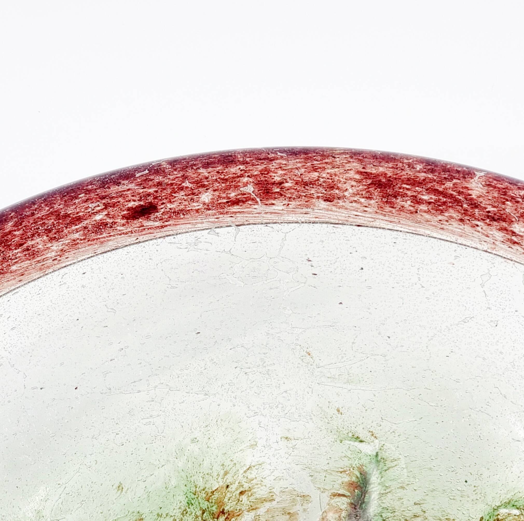 Very Large Art Deco Ikora Art Glass Bowl/Centerpiece by Karl Wiedmann for WMF, Germany, 1920s/30s