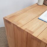 Solid pine desk - Maison Regain, Savoie model, 1960s