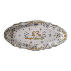 Grand plat ovale en faïence