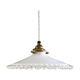Suspension in white opaline mounted with socket and vintage claw - new cable