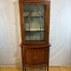 Stunning Antique Edwardian Inlaid Mahogany Bow-Front Silver Display Cabinet
