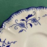 Set of 6 cups and under cups Lancaster Sarreguemines ceramic decorations flowers