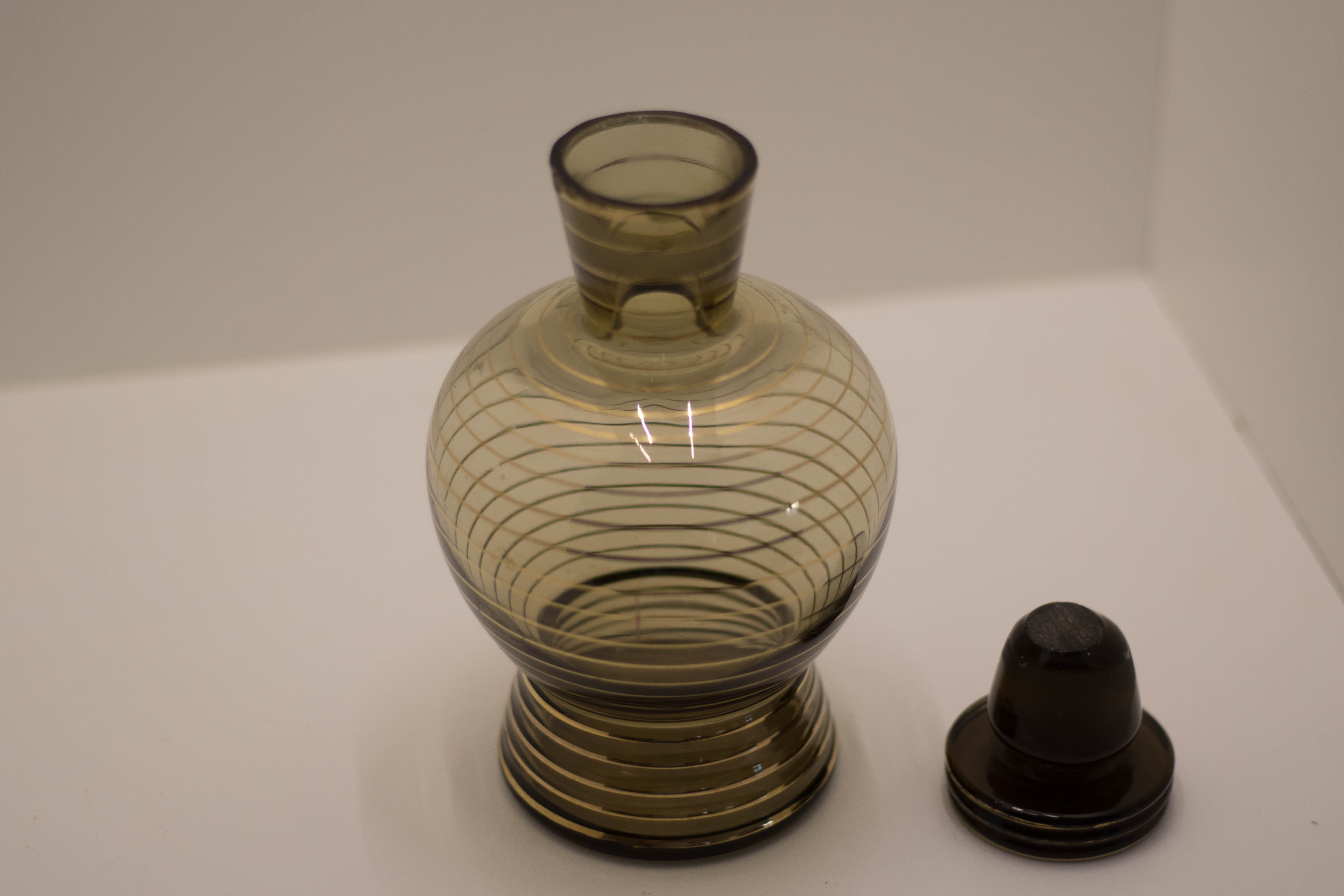 Smoked glass carafe typical 50s