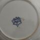 Old flat plate KG Luneville Blue Flowers