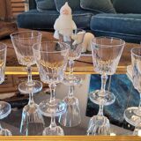 6 crystal stemmed glasses