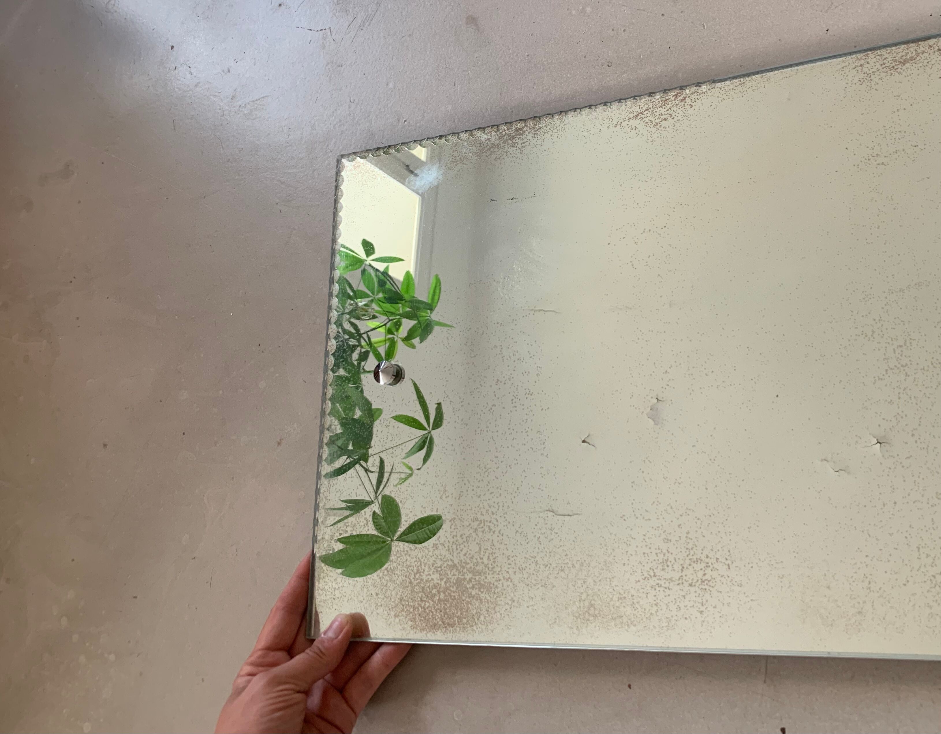 Long old beveled mirror Marc Uzan