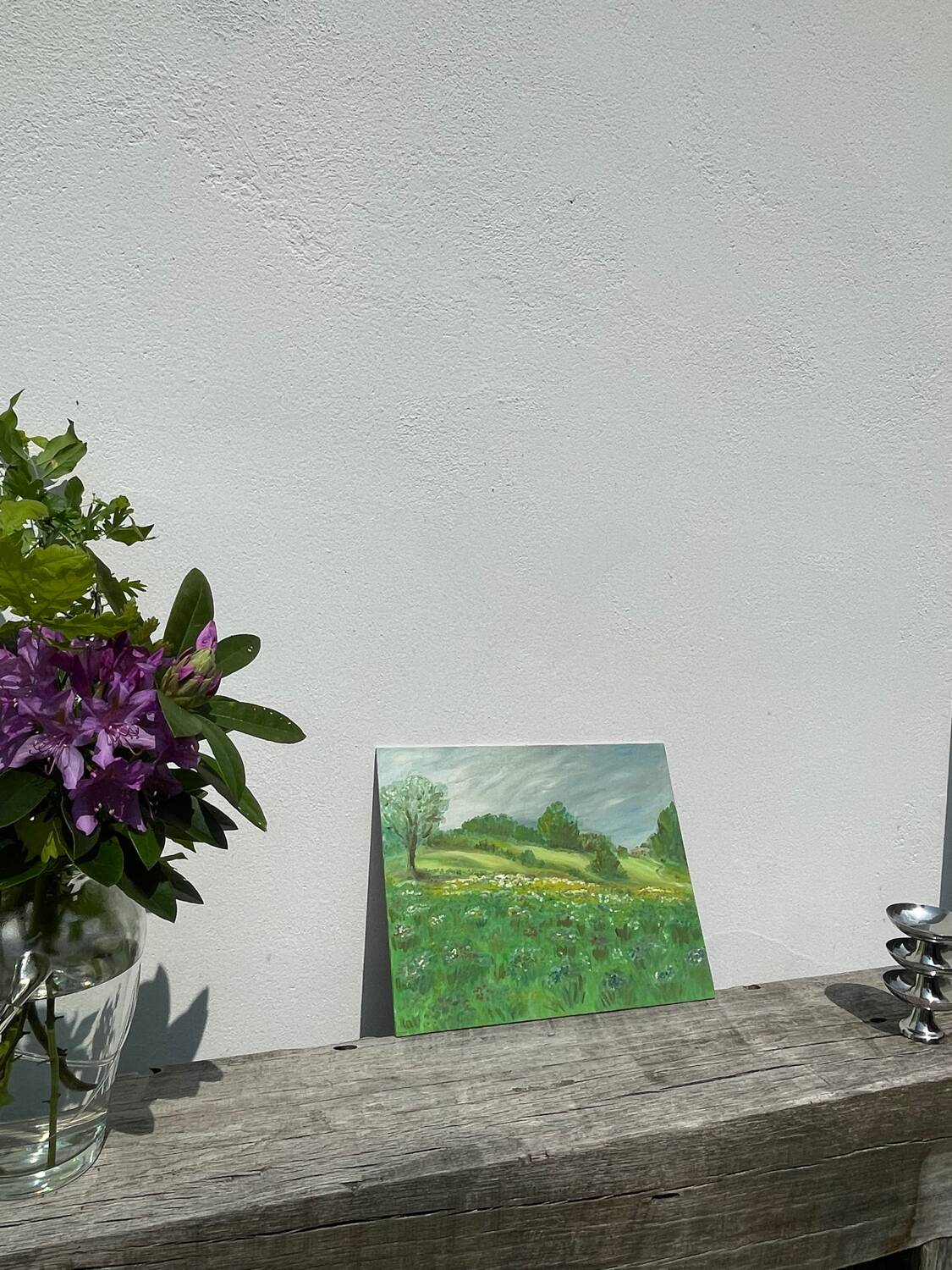 Old painting of a rural landscape