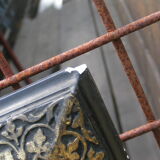 Napoleon III mirror in repelled brass