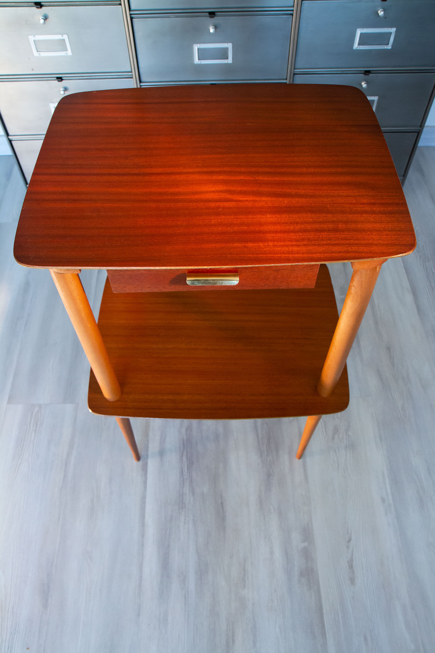 Fifth wheel console 60s, mahogany