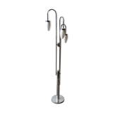Seventies chrome floor lamp with three arms
