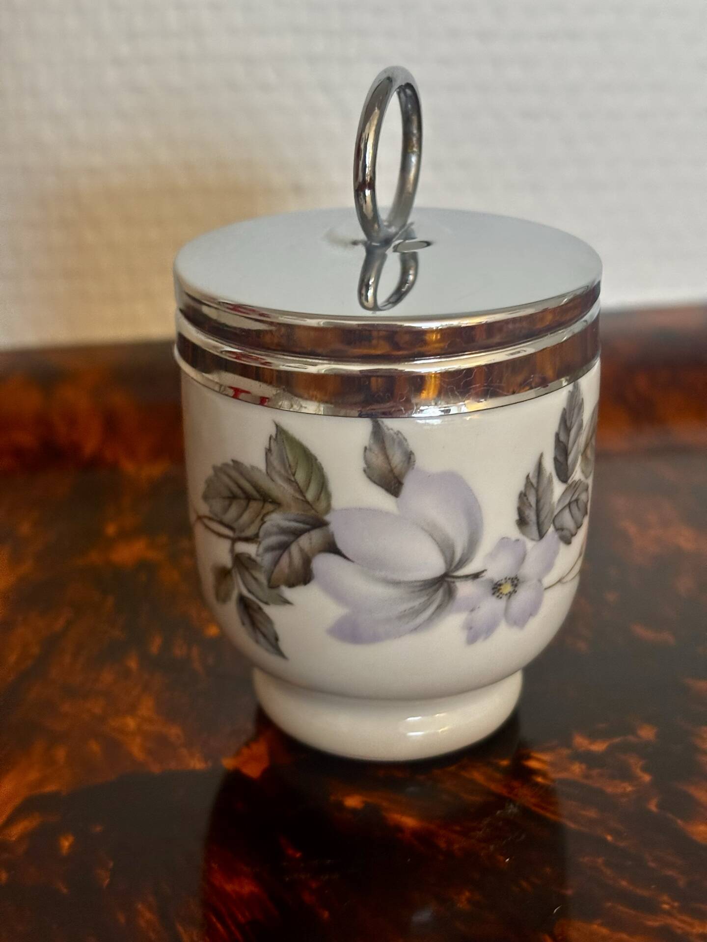 Set of two egg coddlers porcelain Royal Worcester