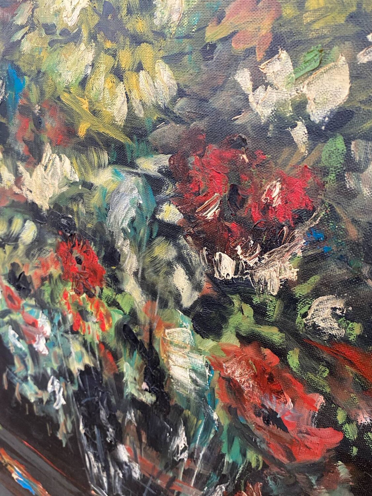 Oil on canvas, still life, framed, large format, Gaultier M