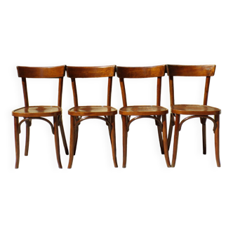 Set 4 chaises de bistrot vintage