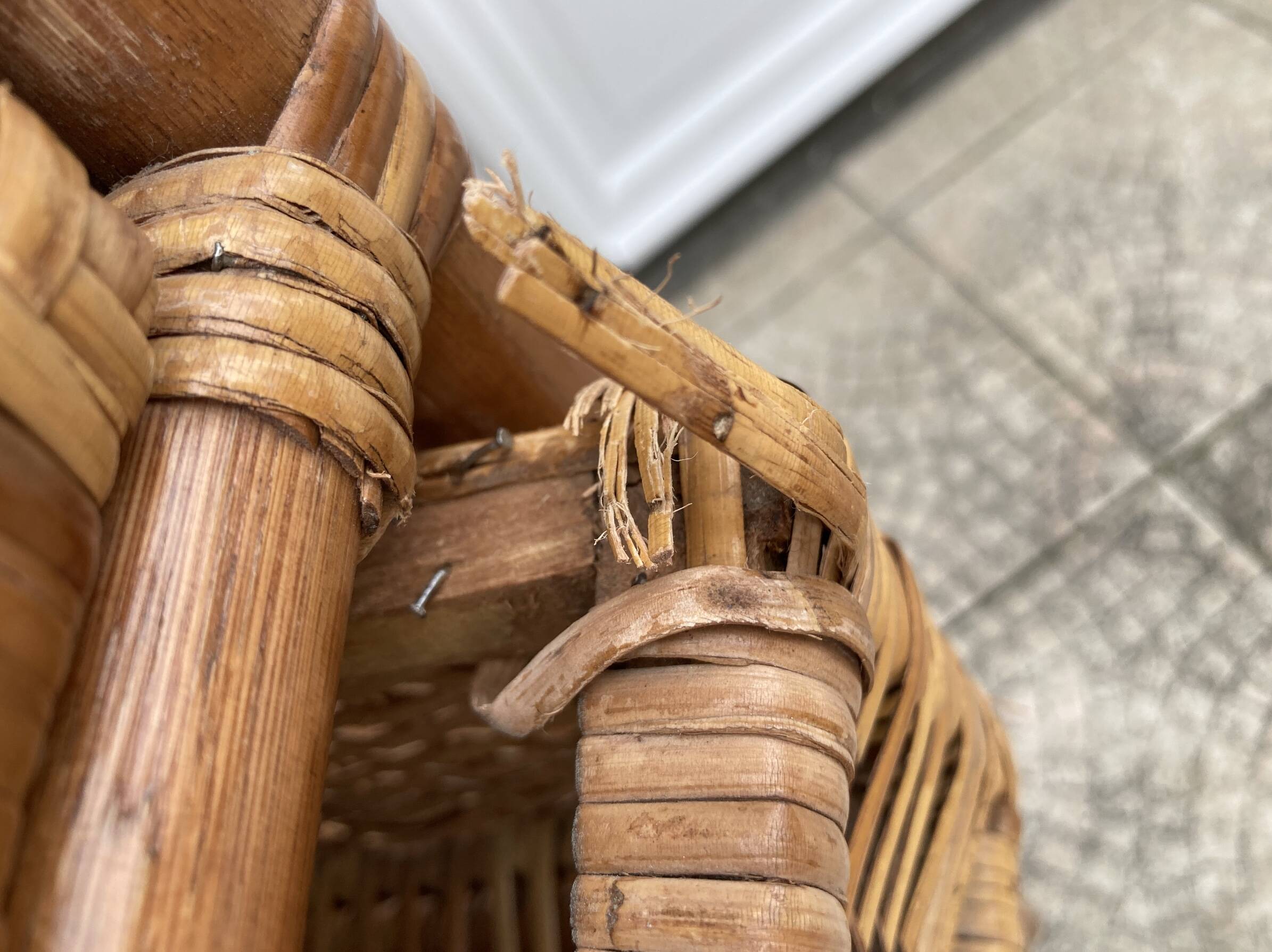 Vintage rattan chiffonier