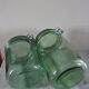 Lot 2 jars Solidex green glass