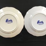 Set of 2 Romantic blue decorative plates