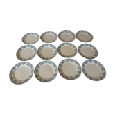 Lot de 12 assiettes terre de fer onnaing