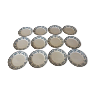 Lot de 12 assiettes terre de fer onnaing