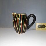 Pichet Saint Clément années 50 - Motif coloré - Vintage et ancien