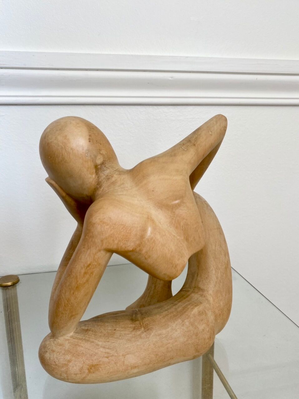 Carved wooden statue