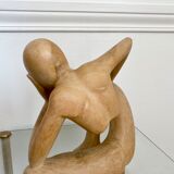 Carved wooden statue