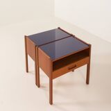 Italian mid century bedside tables, vintage nightstands, 1960s