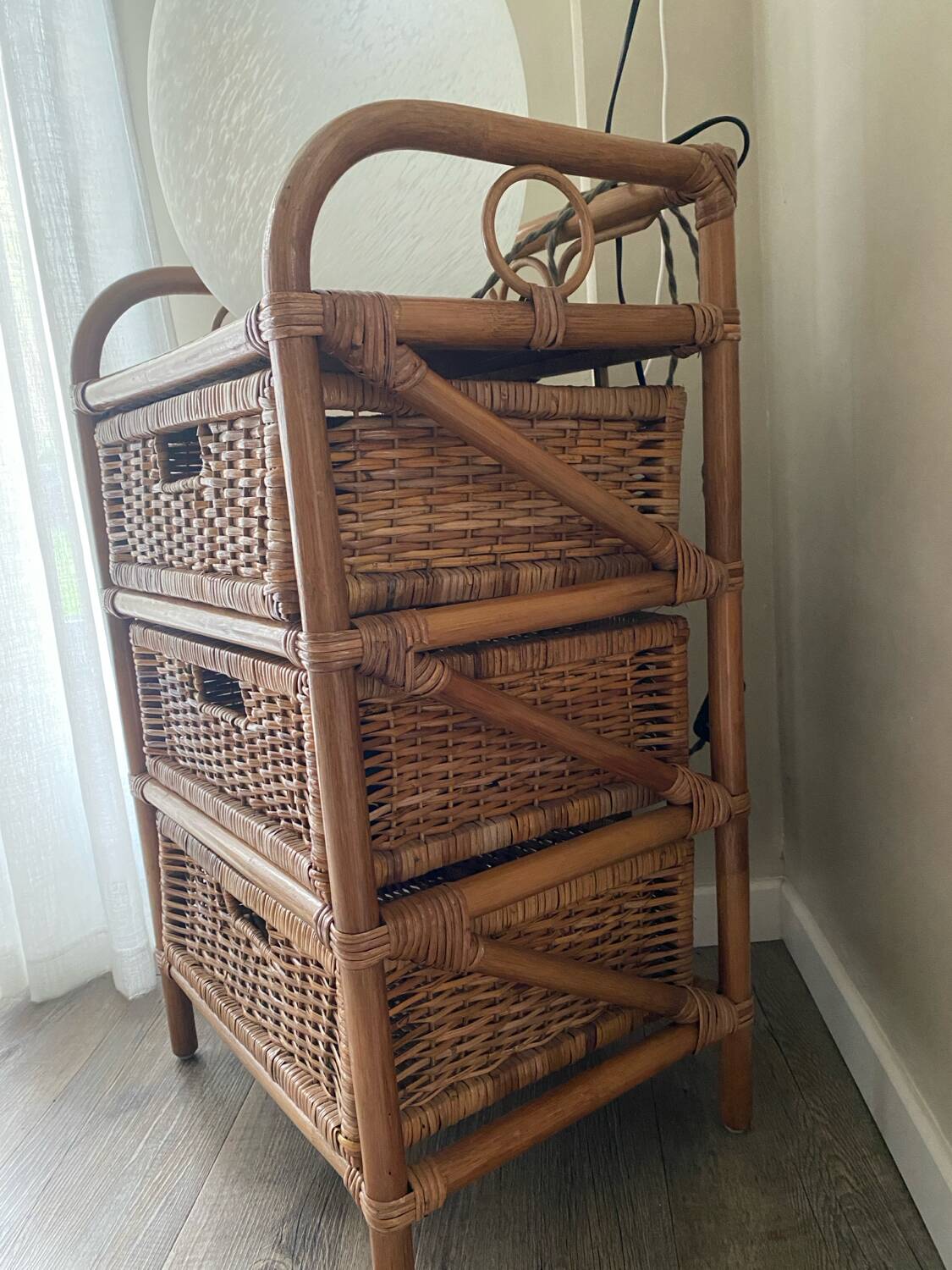 Meuble rotin vintage